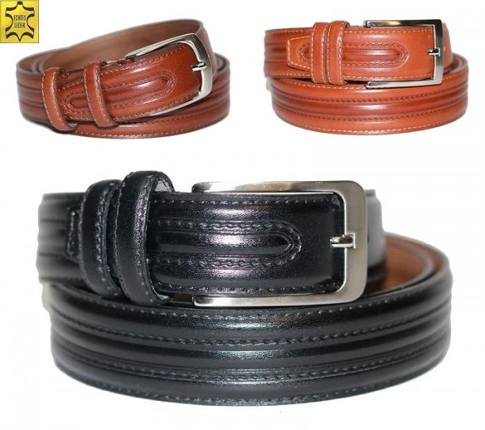 Herren Leder Gürtel gemustert