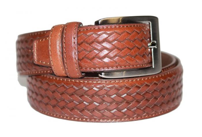 Flecht Herren Echt Leder Gürtel
