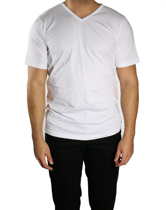 Herren Kurzarm T-Shirt Unterhemd V-Ausschnitt