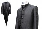 Maokragen Anzug Gehrock vintage dentelle Schwarz